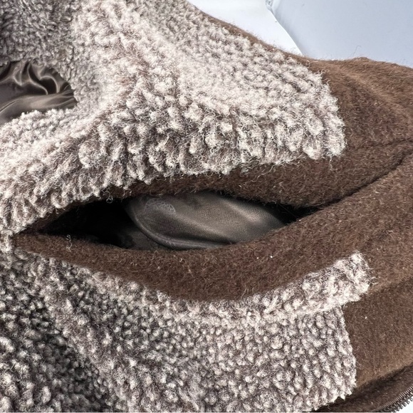 Peruvian Link Alpaca Wool Lined Zip Up Barn Jacket Coat Size M Sherpa Fleece - Picture 15 of 16